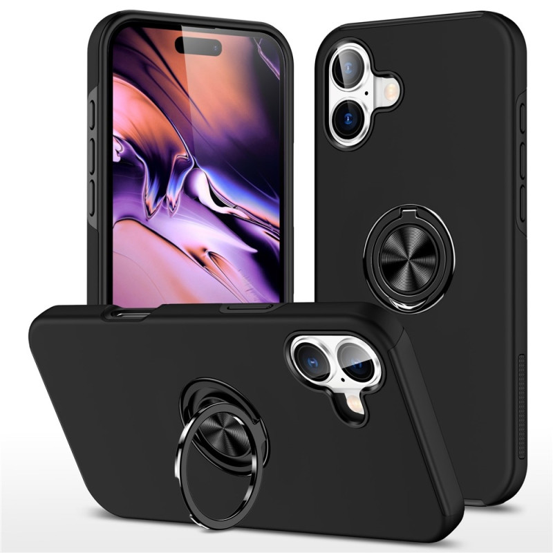 For iPhone 17 Finger Ring Kickstand Hybrid Case