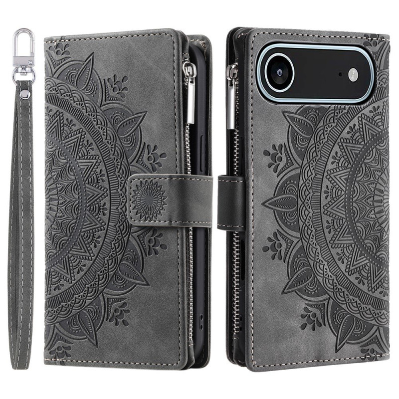 Pungetui kompatibelt med iPhone Air cover etui mandala blomstermønster
