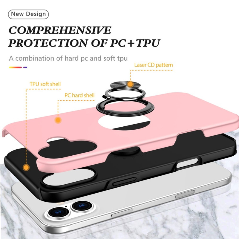 For iPhone 17 Finger Ring Kickstand Hybrid Case