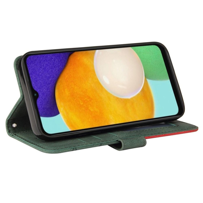 For Samsung Galaxy A14 5G KT Series - 1 Wallet Phone Case - Green/Red