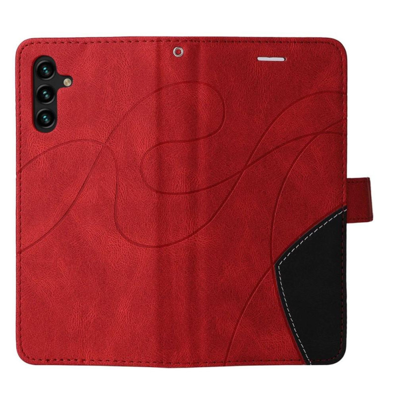 For Samsung Galaxy A14 5G KT Series - 1 Wallet Phone Case - Red/Black