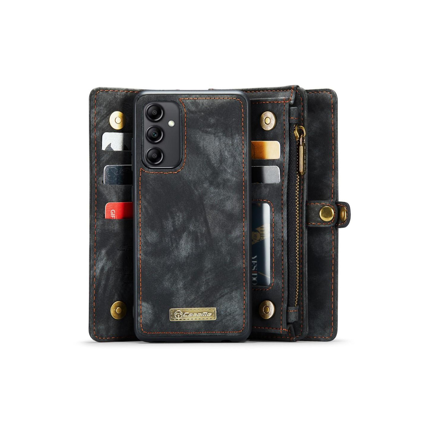 CASEME til Samsung Galaxy A34 5G 2 - i - 1 tegnebog taske - Sort