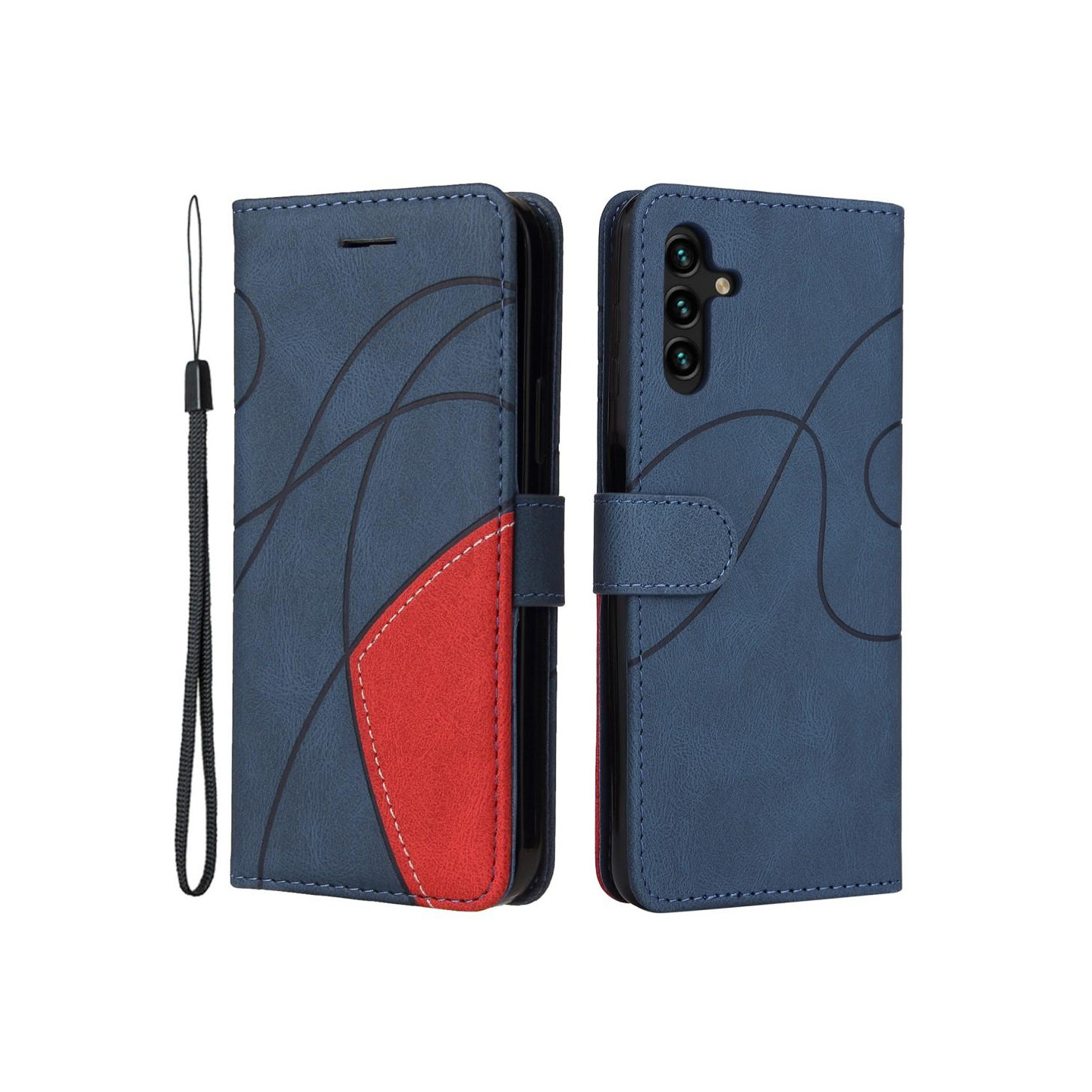 Samsung Galaxy A34 5G KT Series - 1 lompakkopuhelinkotelolle - sininen/punainen