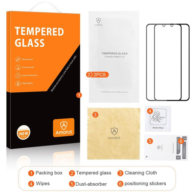 Samsung Galaxy A34 5G Amorus karkaistu lasi koko näyttö 2 kpl