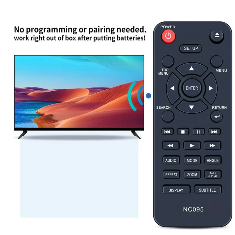 Kaukosäätimen vaihto NC095:lle Sanyo DVD-soittimelle