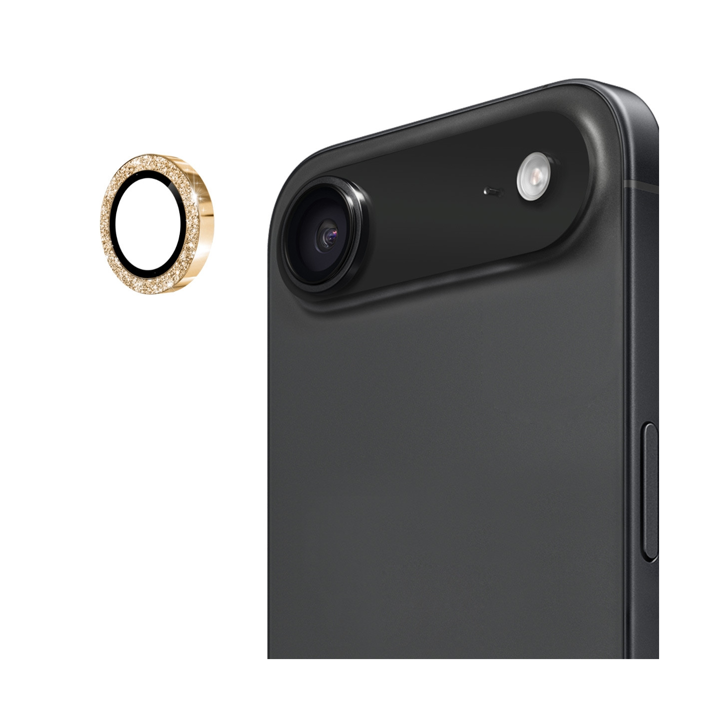 For iPhone Air Camera Lens Protector ENKAY Hat-Prince Glitter Decor Tempered Glass Lens Film