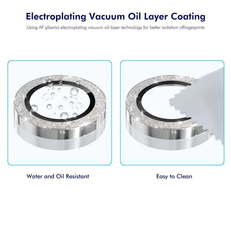 iPhone Air Kameran Linssisuojus ENKAY Hat-Prince Glitter Koriste Karkaistu Lasi Linssikalvo