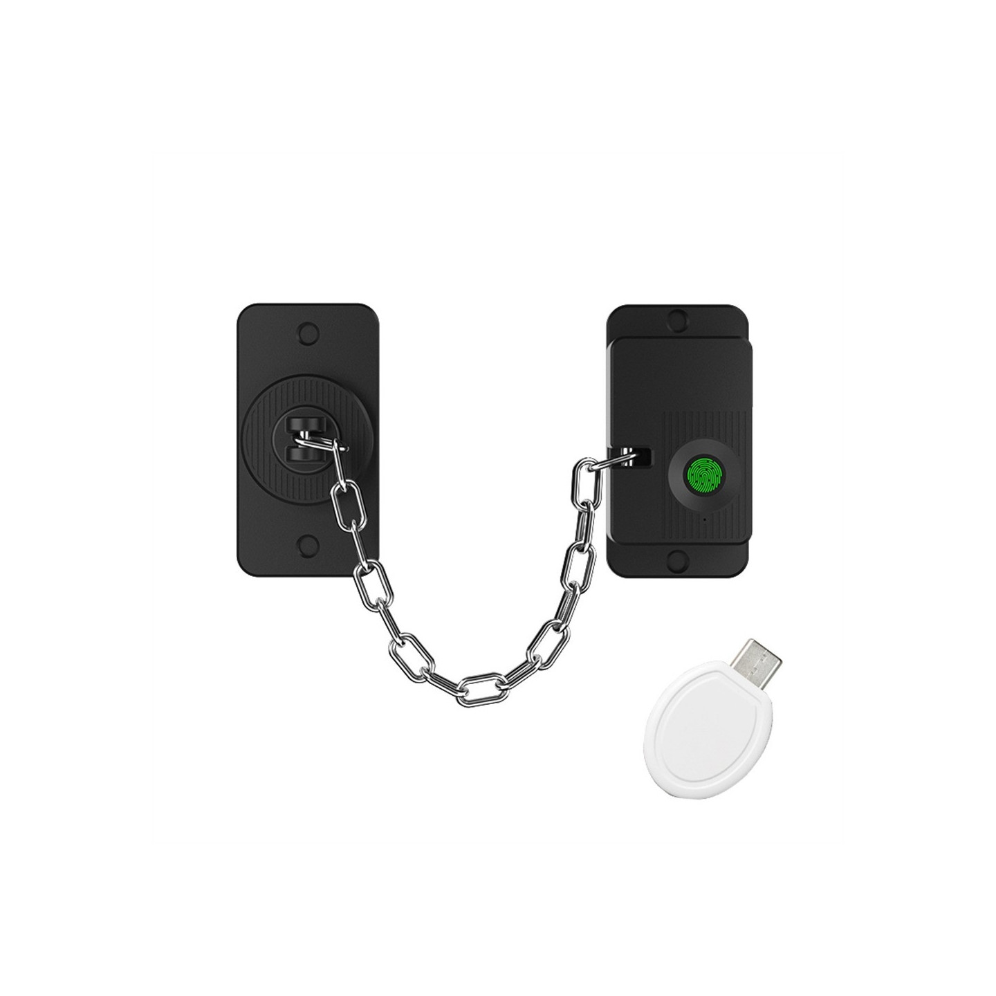 Lukko Sormenjälki Jääkaapin Ikkunaoven Turvalukko Lapsiturvallinen Lemmikki - Musta