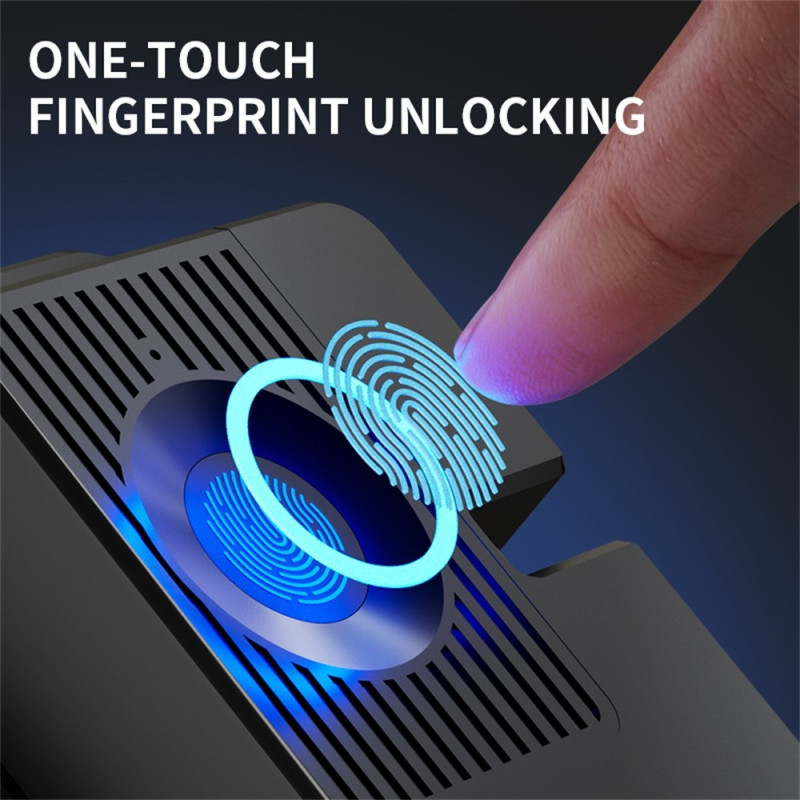 Lock Fingerprint Refrigerator Window Door Security Lock Childproof Pet - Black