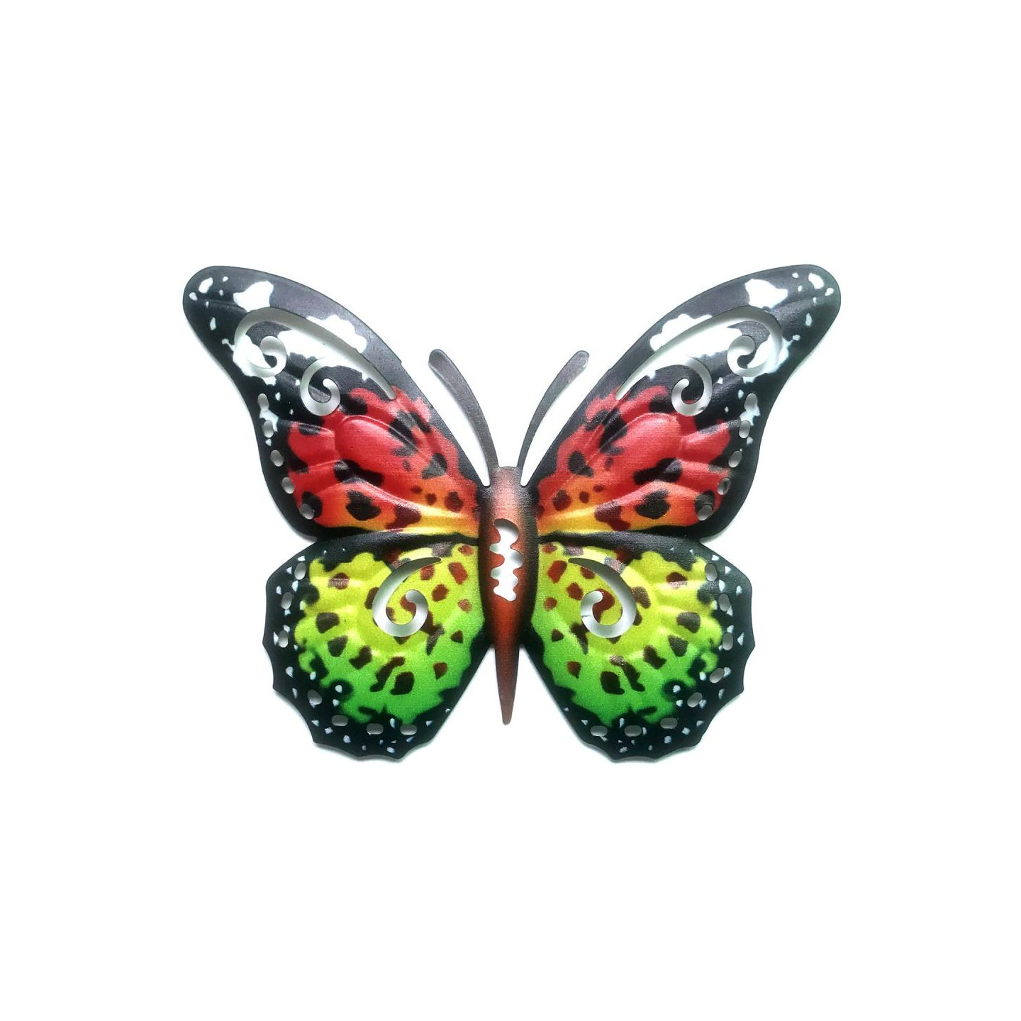 Art 3D Butterfly Wall Hanging Decor Garden Yard Home Ornament - Red - Green