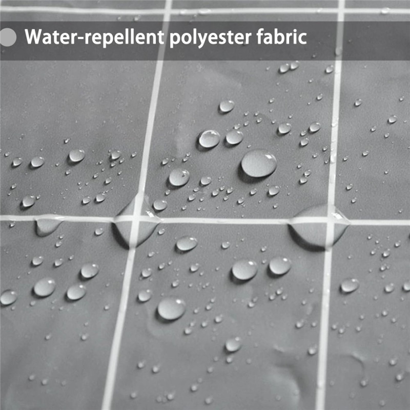 180 x 180 cm musta marmorikuvioinen kylpyhuoneen jakajan homeenkestävä suihkuverho