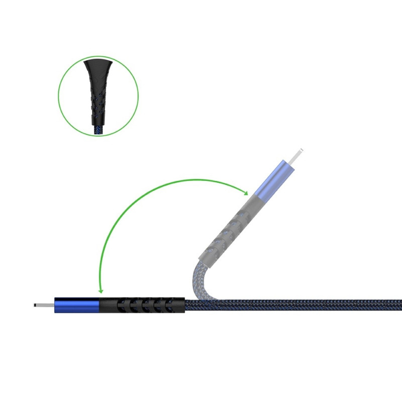 FONEMAX MFi Certified 2m USB to Lightning Data Cable 3A Fast Charging