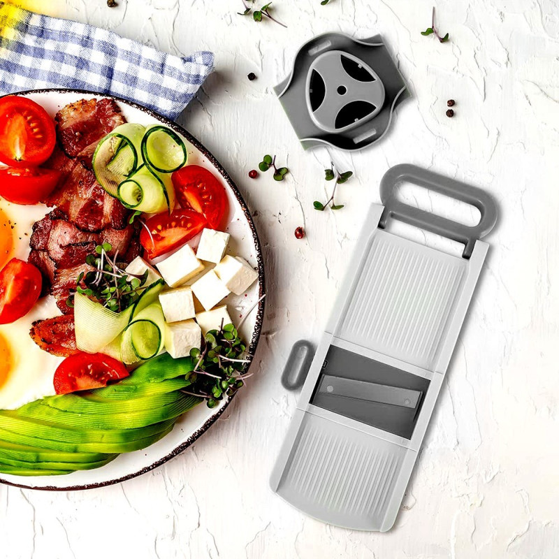 6-in-1 Mandoline Slicer Stainless Steel Blade Grater Vegetable Cutter Fruit Kitchen Tool