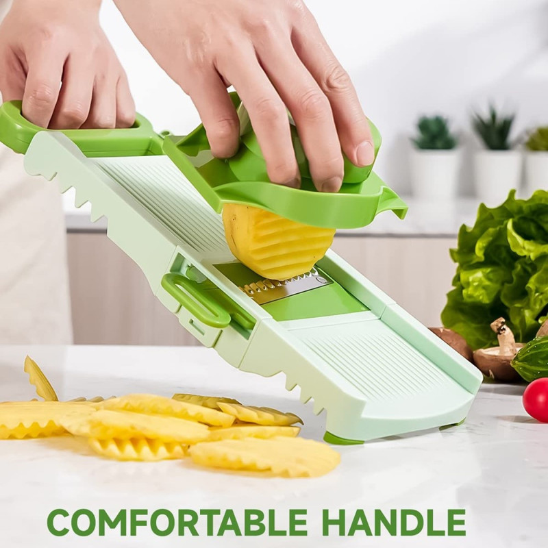 6-in-1 Mandoline Slicer Ruostumattomasta Terästä Raastin Vihannesleikkuri Hedelmäkeittiö Työkalu