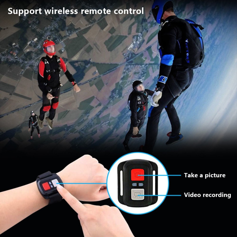 Action Camera 24MP 5K Ultra HD 30m Waterproof Outdoor Sports Camera with Remote Control