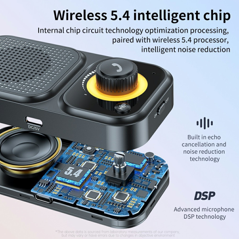 Bluetooth-højttaler til bilens intelligente klips, musikafspiller, automatisk tænding