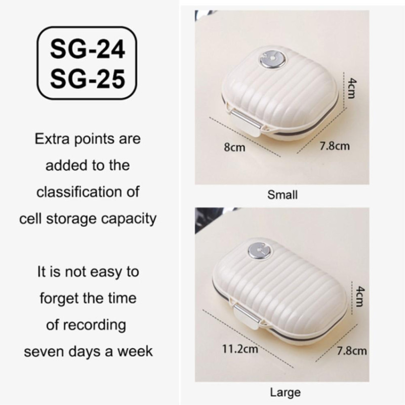 7 Day Weekly Pill Dispenser Medicine Sealed Storage Case