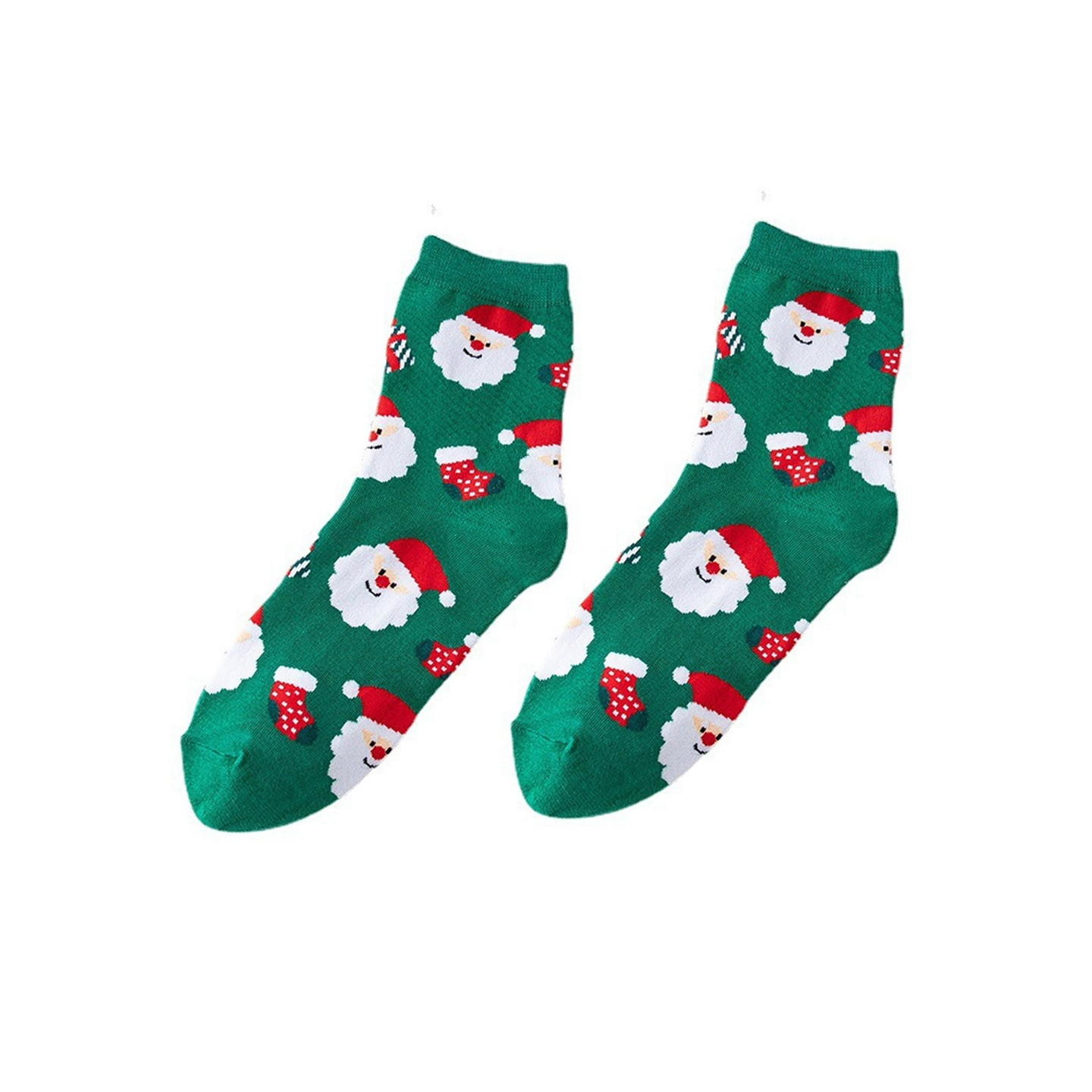 Sokker Julestrømpe Julegave Tegneserie Mønster Halvlægsokker - Julemanden
