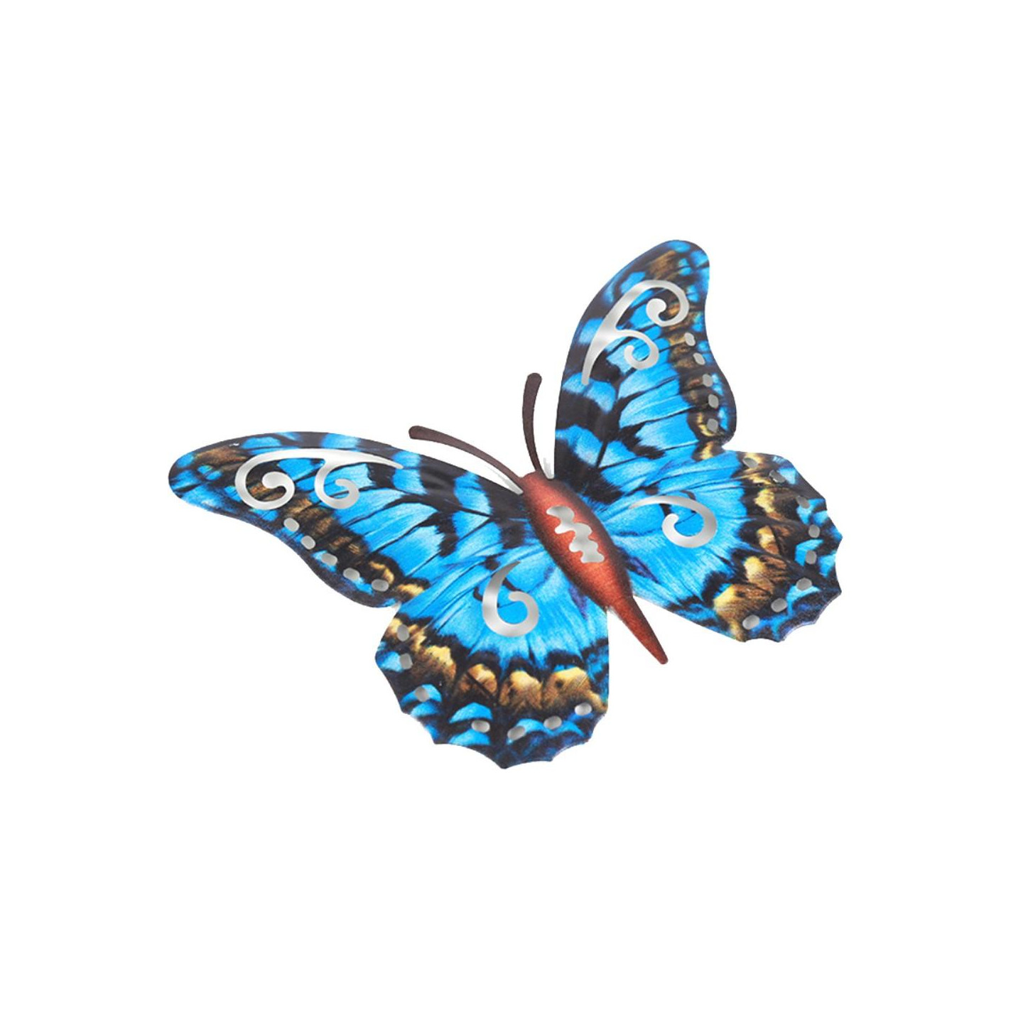 Kunst 3D sommerfugl væghængende indretning Havegaveboligornament - Blå