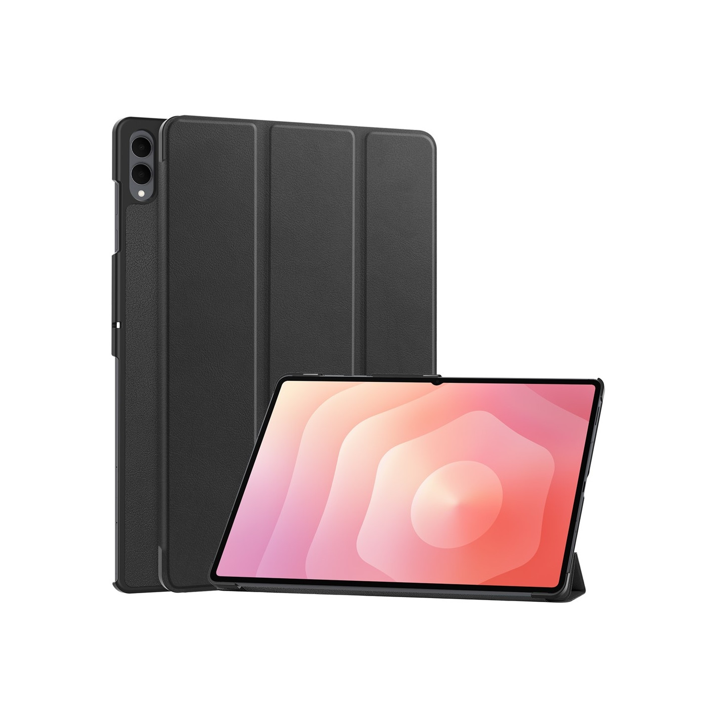 Til Samsung Galaxy Tab S11 Ultra Stativcover Stødsabsorberende Cover - Sort