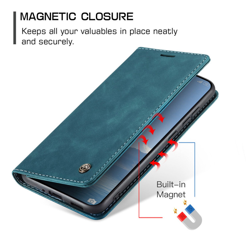 CASEME Retro Wallet Case for Xiaomi 15T Pro - Blå