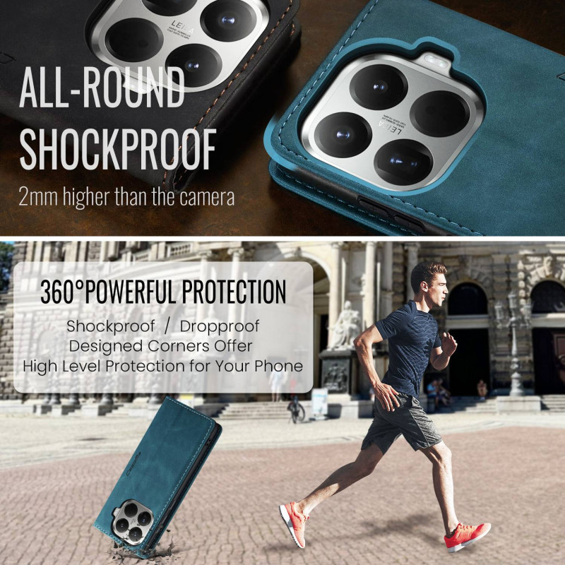 CASEME Retro Pung Taske til Xiaomi 15T Pro - Blå