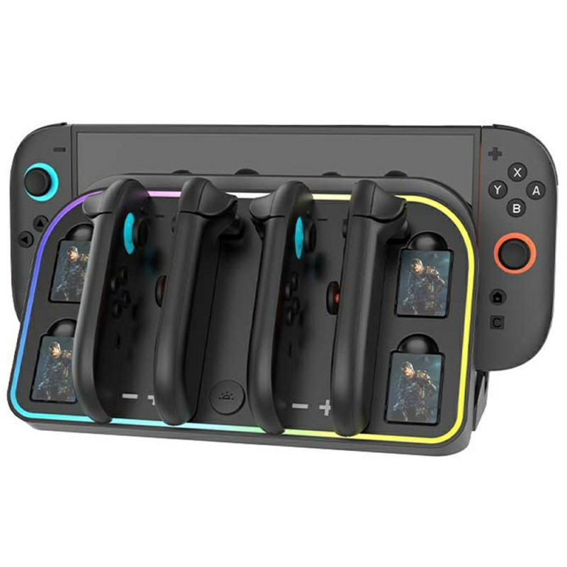 Kompatibelt med Nintendo Switch 2 Väggmonterad Joycon-laddningsdocka RGB-ljus
