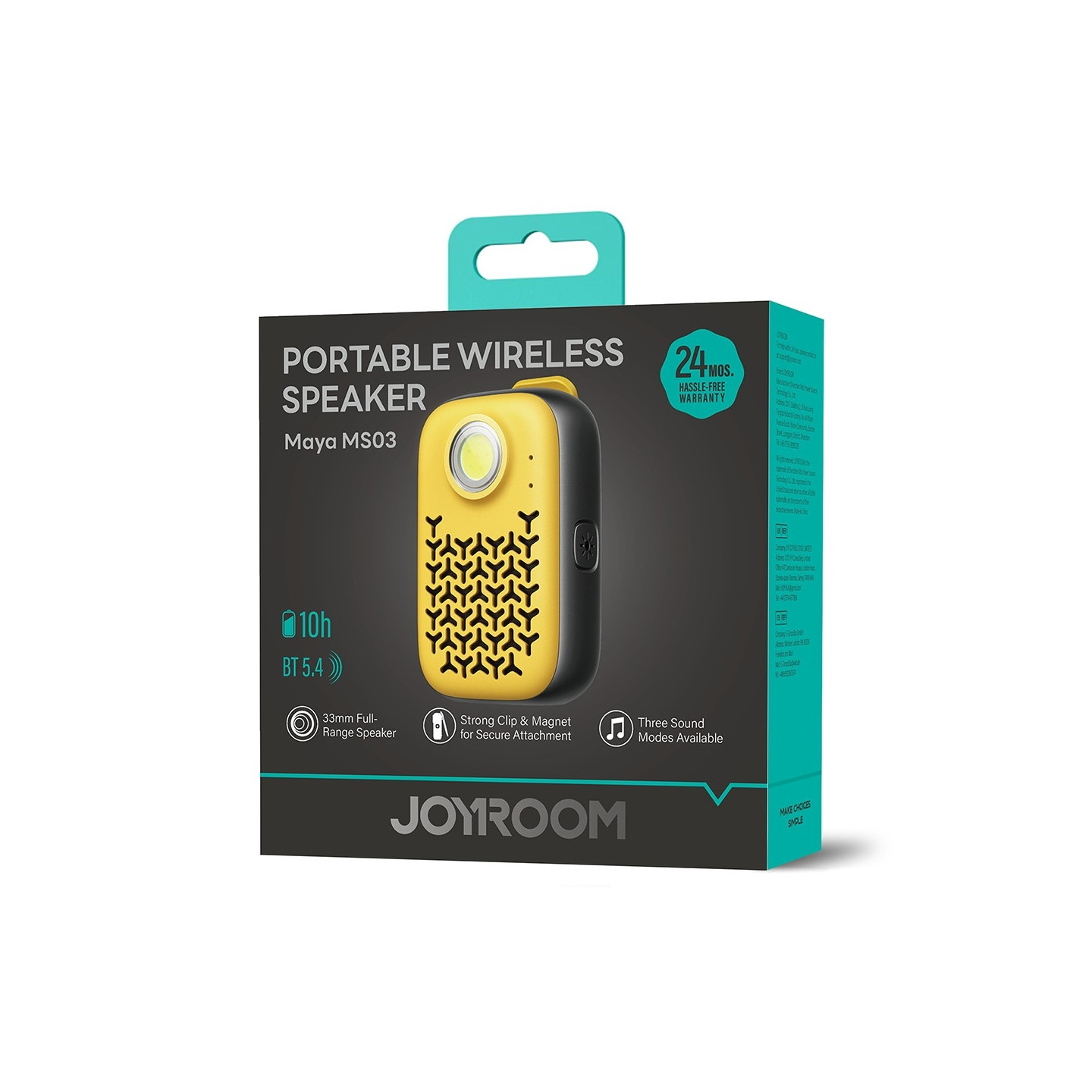 JOYROOM Bluetooth Speaker Waterproof IP67 ENC Noise Cancelling Speaker