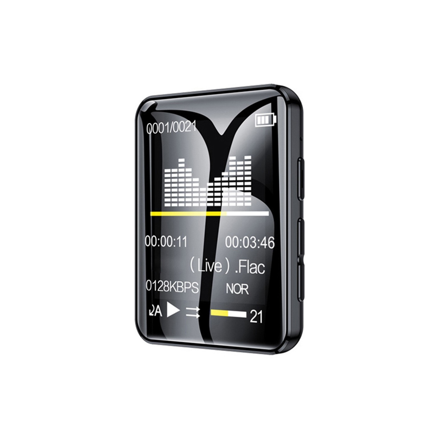 MROBO A7 MP4-afspiller 2,0 tommer TFT-farveskærm bærbar musikafspiller, 16 GB hukommelse