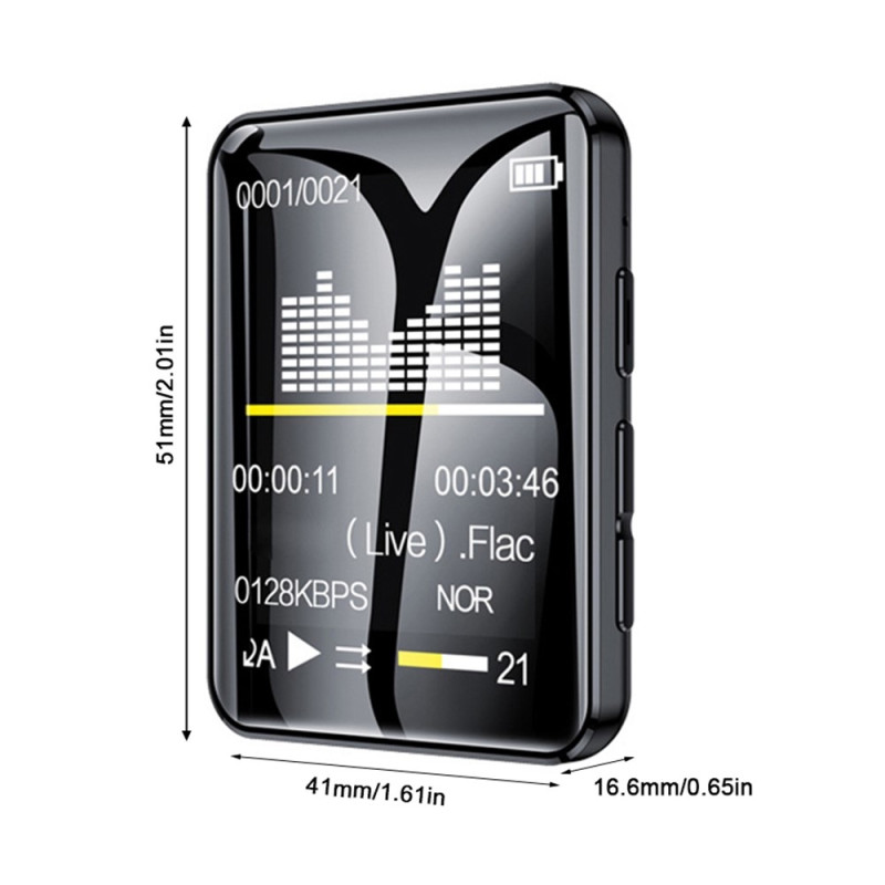 MROBO A7 MP4 Player 2.0 Inch TFT Color Screen Portable Music Player, 16GB Memory