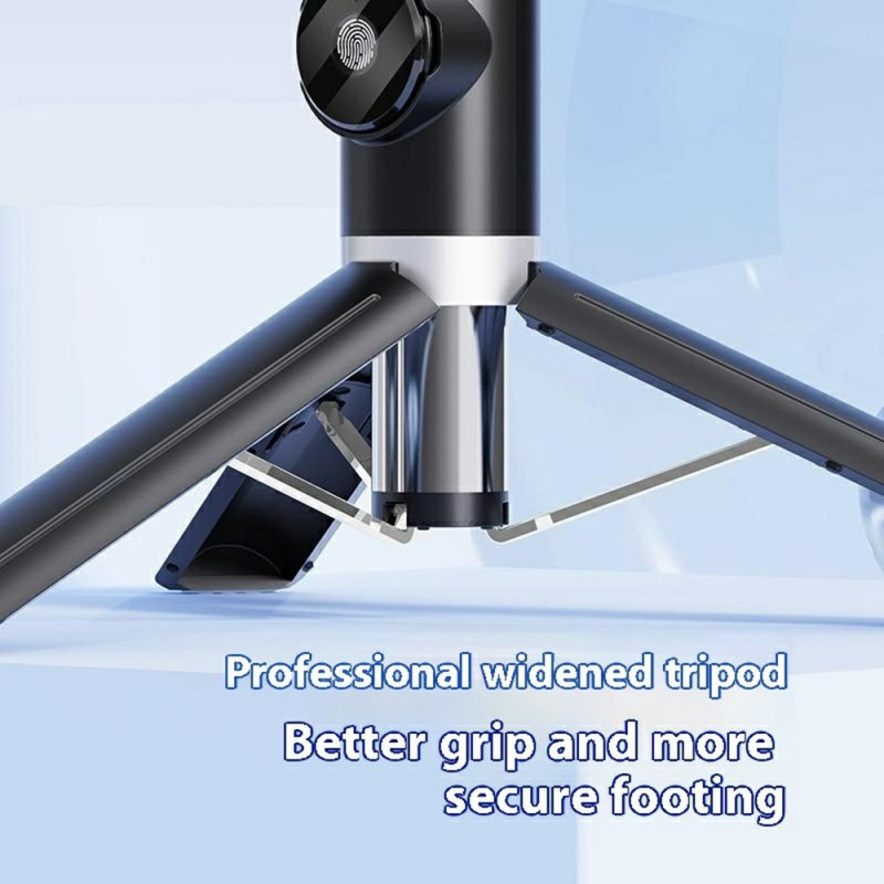 Bluetooth Remote Control Selfie Stick Smartphone Portable Extendable Tripod Light