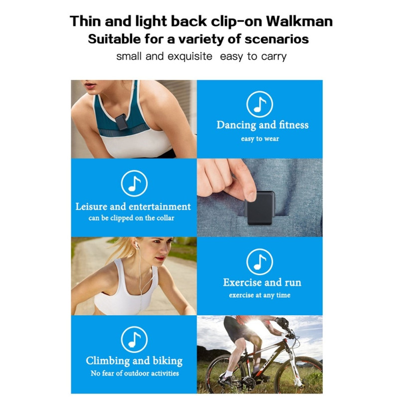 MROBO A7 MP4 Player 2.0 Inch TFT Color Screen Portable Music Player, 16GB Memory