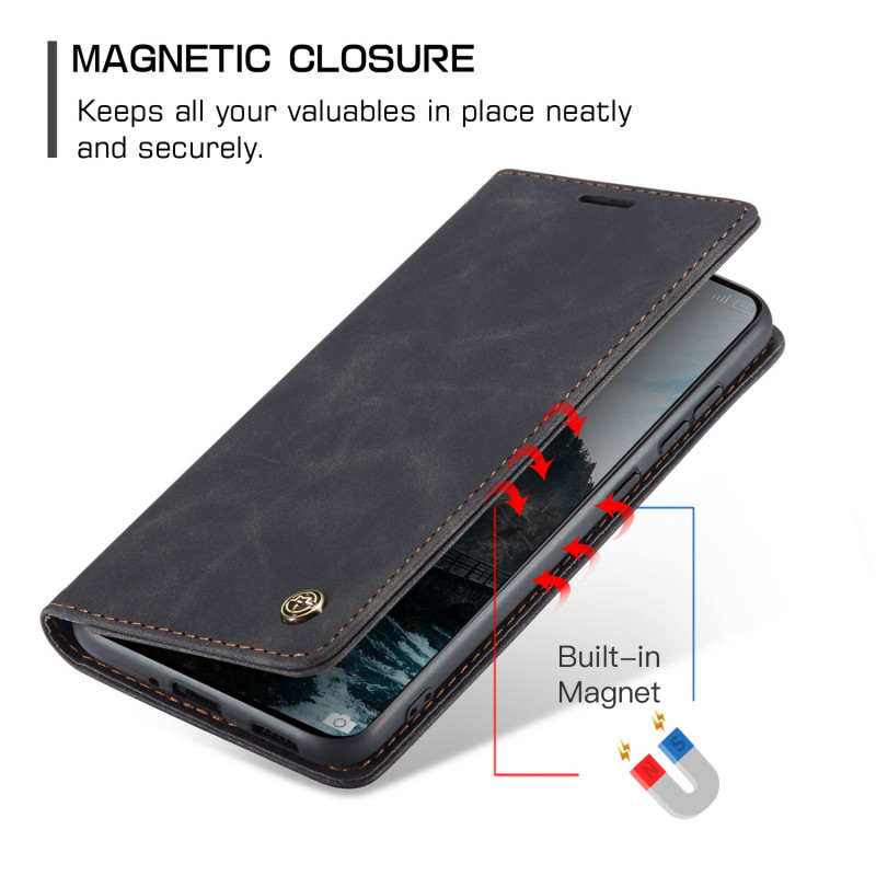 CASEME Retro Wallet Case for Xiaomi 15T Pro - Black