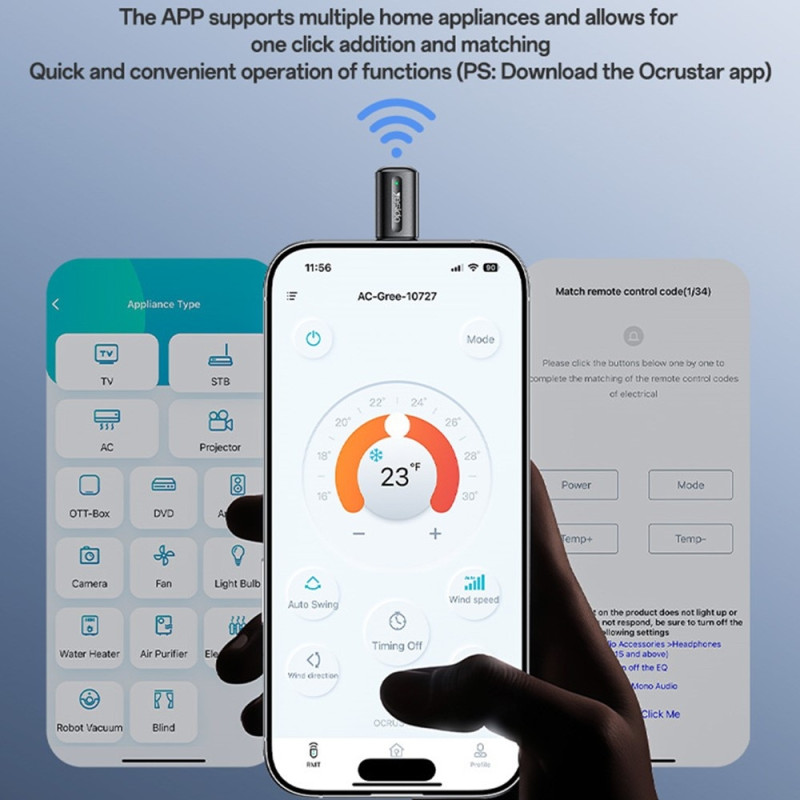 YESIDO USB-C Universal Infrared Remote Control for Smartphone Ios Android Huawei
