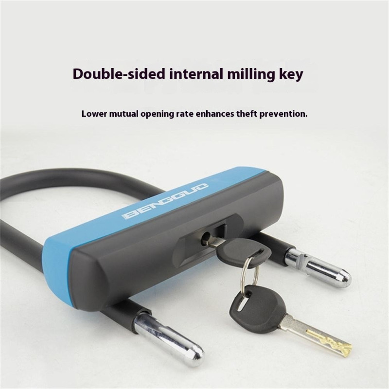 BENGGUO polkupyörä moottoripyörä sähköpyörä U-muotoinen lukko varkaudenesto raskas teräslukko