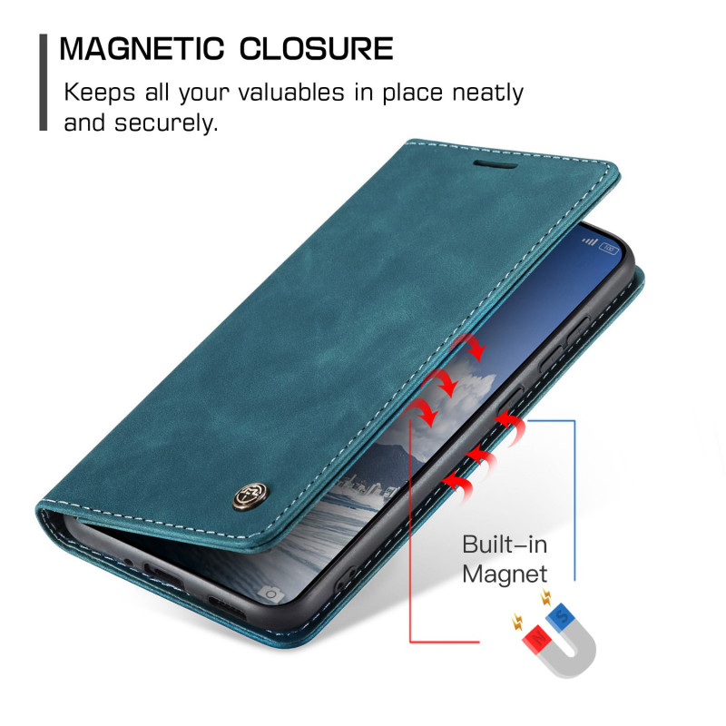 CASEME Retro Wallet Case for Xiaomi 15T - Blue