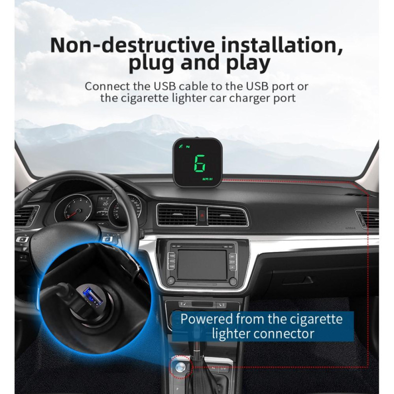 Head - Up Display HUD GPS Universaali monitoiminen nopeusmittari