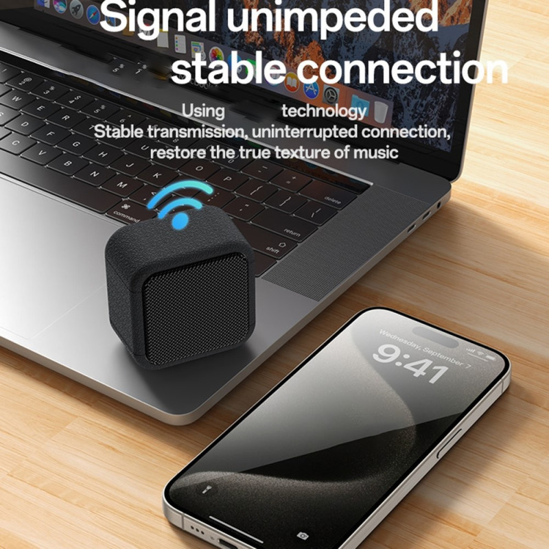 YESIDO Mini Cube TWS Bluetooth högtalare snodd förbättrad bas bärbar subwoofer