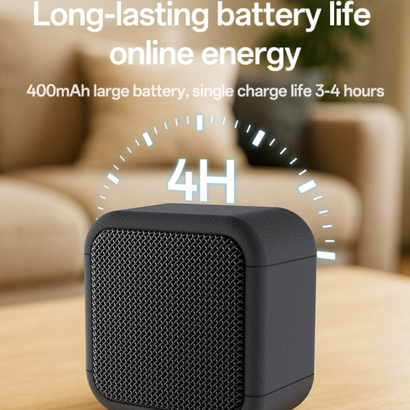 YESIDO Mini Cube TWS Bluetooth-høyttaler med ledning, forbedret bass, bærbar subwoofer