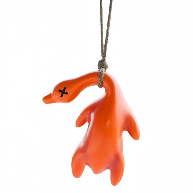 UV Color Changing Roasted Duck Charm 5.5 cm Car Pendant Decoration Rearview Mirror