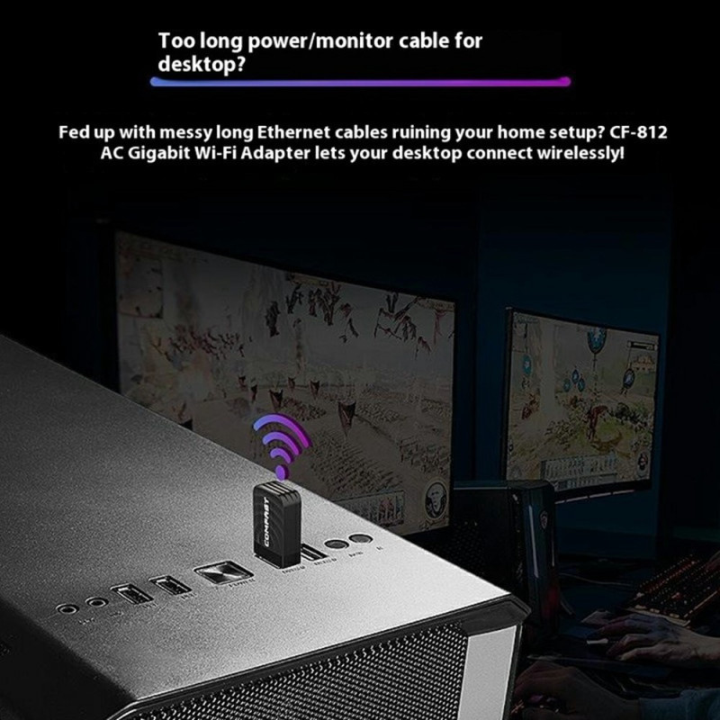 COMFAST Dual Band Gigabit WiFi -sovitin 1300 Mbps USB 3.0 langaton verkkokortti