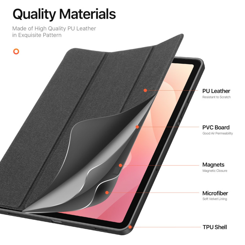 DUX DUCIS Domo-serien for Samsung Galaxy Tab S11 Trippel Stativ Smart Case