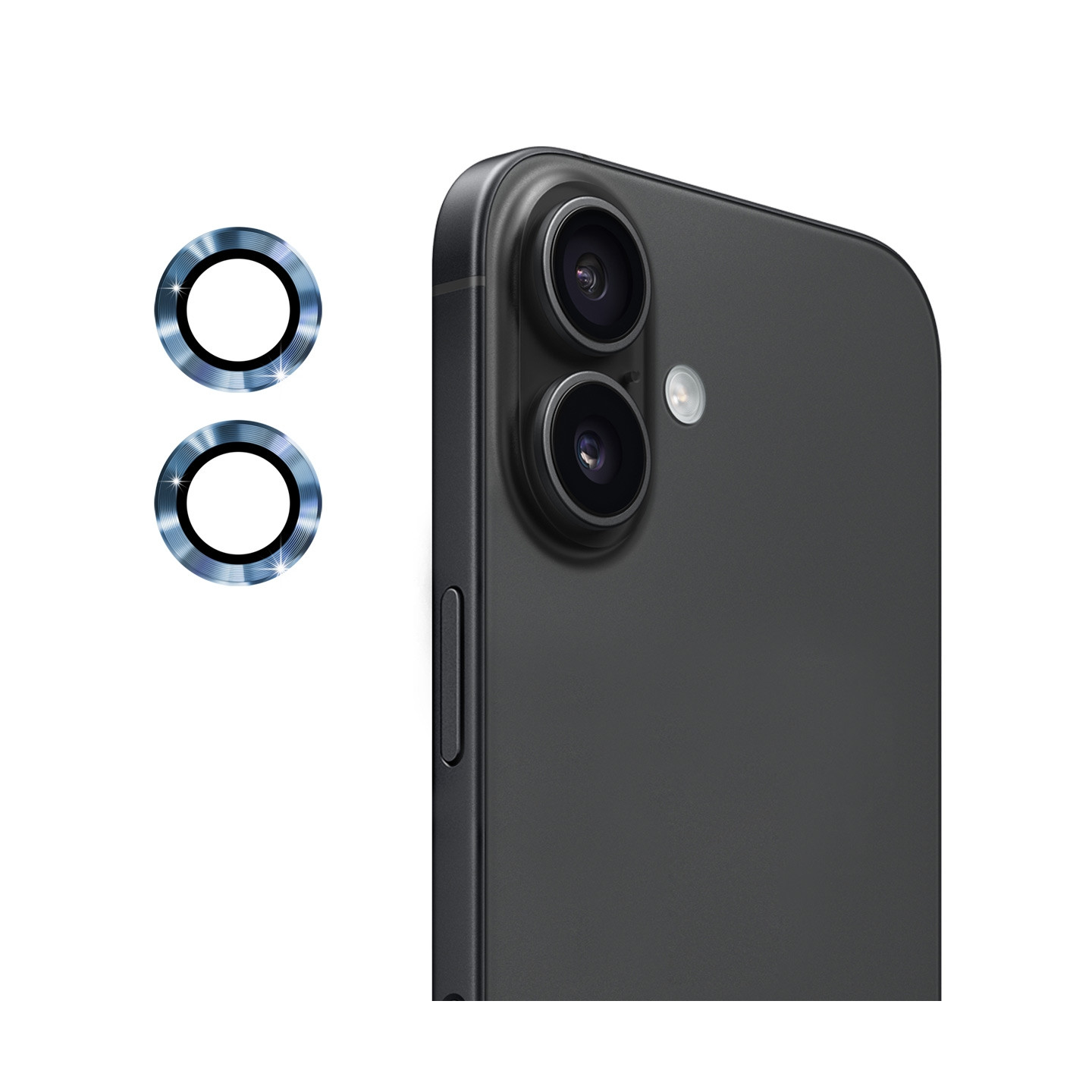 For iPhone 17 Camera Lens Protector ENKAY Hat-Prince Metal Ring Lens Film