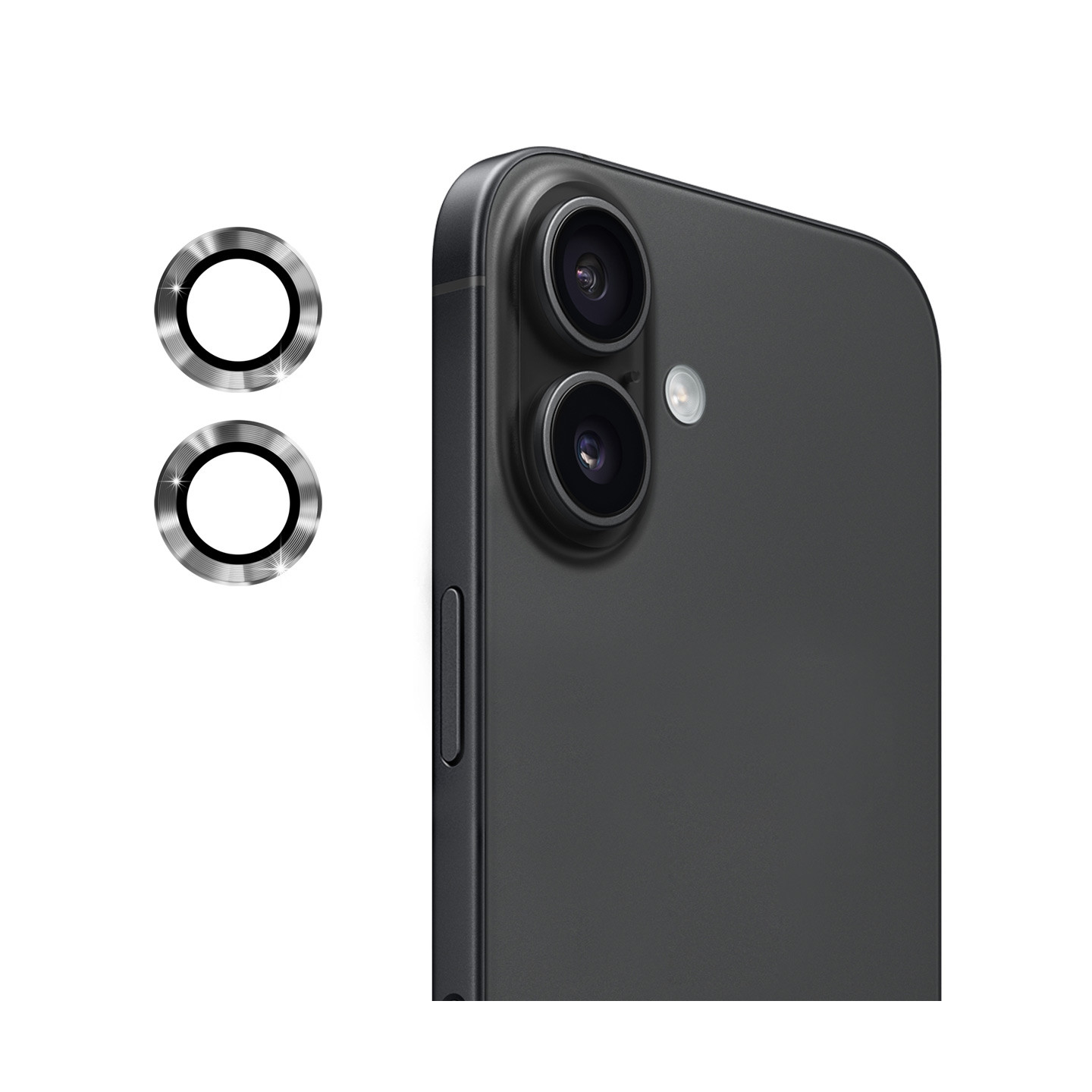 Til iPhone 17 Kameralinsebeskytter ENKAY Hat-Prince Metallring Linsefilm