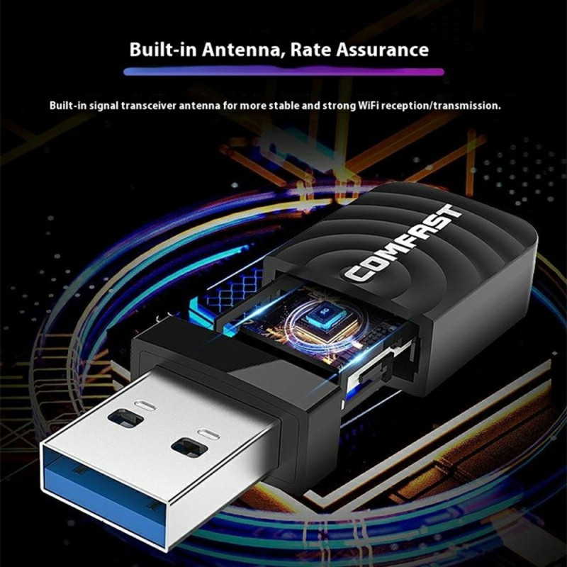 COMFAST Dual Band Gigabit WiFi Adapter 1300 Mbps USB 3.0 Wireless Network Card