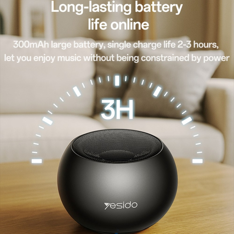 YESIDO Bärbar TWS Bluetooth Högtalare Aluminiumlegering Mini Trådlös Ljudenhet