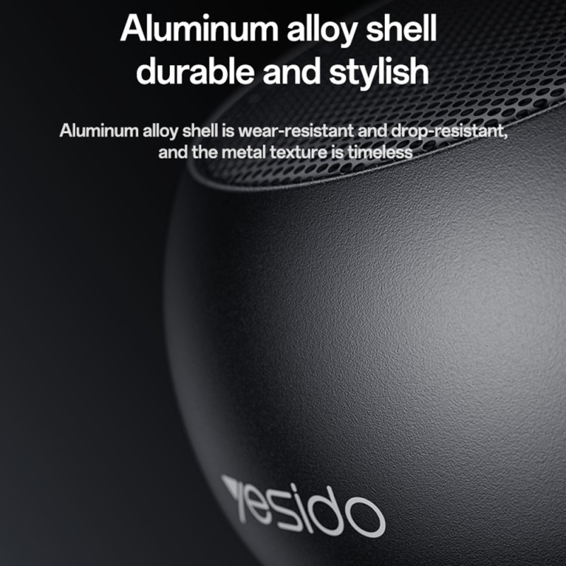 YESIDO Portable TWS Bluetooth Speaker Aluminum Alloy Mini Wireless Audio Device