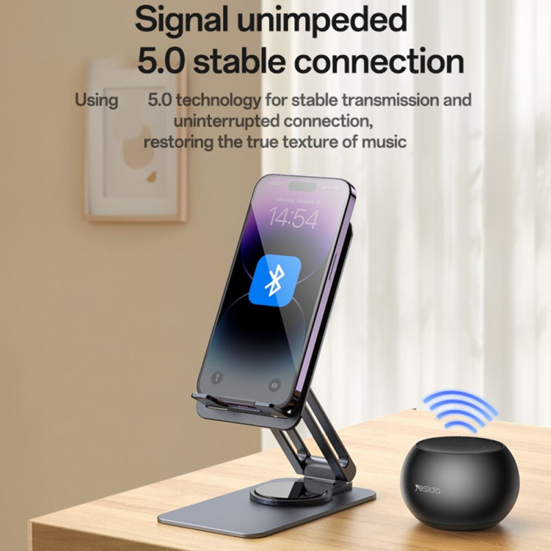 YESIDO kannettava TWS Bluetooth-kaiutin alumiiniseoksesta valmistettu mini-langaton äänilaite