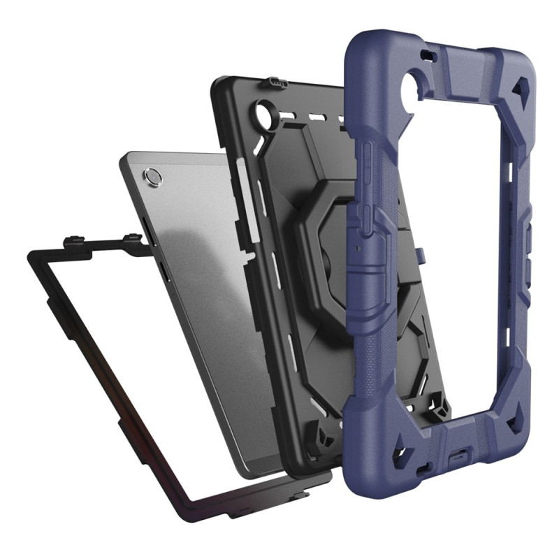 Til Samsung Galaxy Tab A11 Kraftig rustningsveske Nettbrettveske Navy Blue + Black