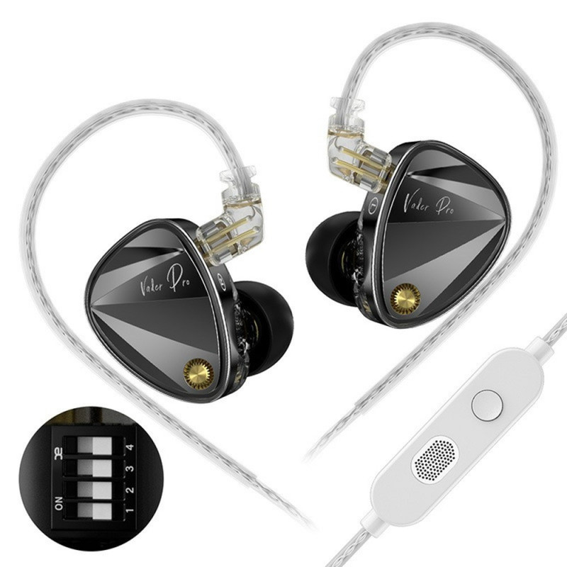 KZ Vader Pro Advanced Dynamic In-Ear Hovedtelefoner Balanceret Lyd med Mikrofon